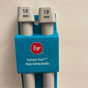 Boye Perfection Points Plastic Knitting Needles US 35 19MM 14 Inch Extra Large